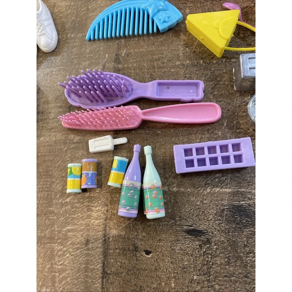 Vintage 1980s-90s Barbie Accessory Lot - 82 Pieces - Shoes, Furniture, Hair Care